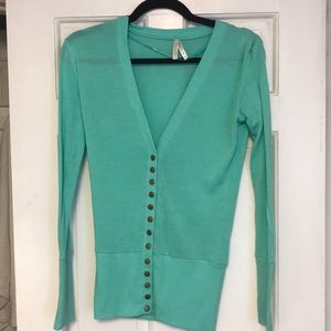 Teal cardigan